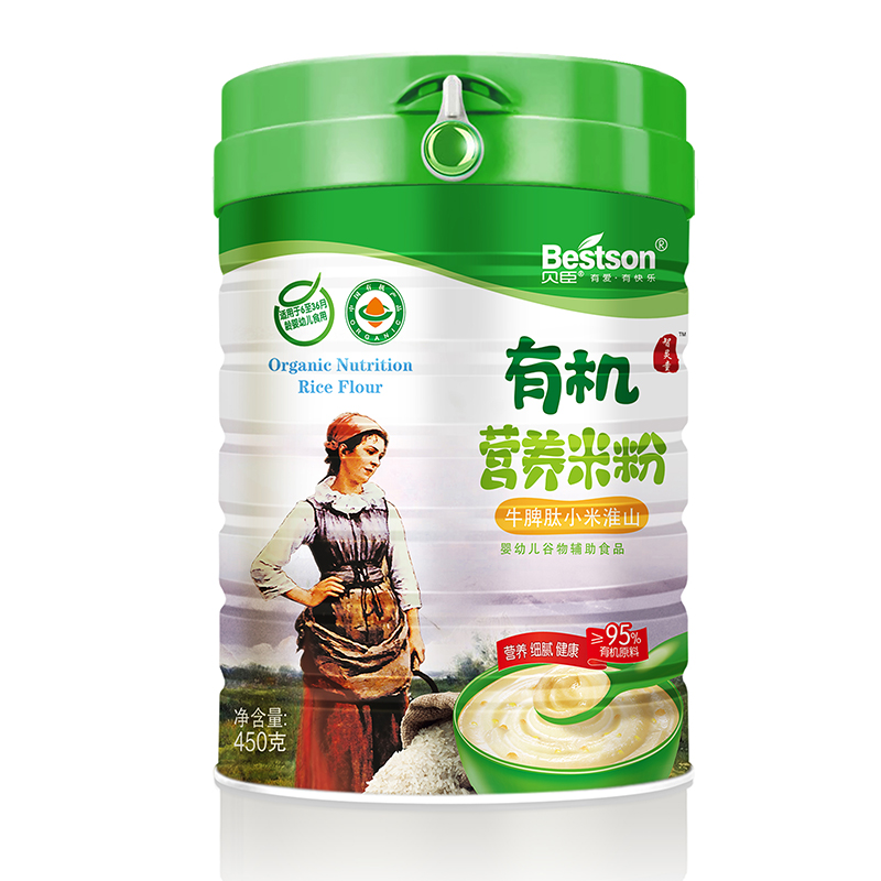 佳优宝贝牛脾肽小米淮山有机米粉450克