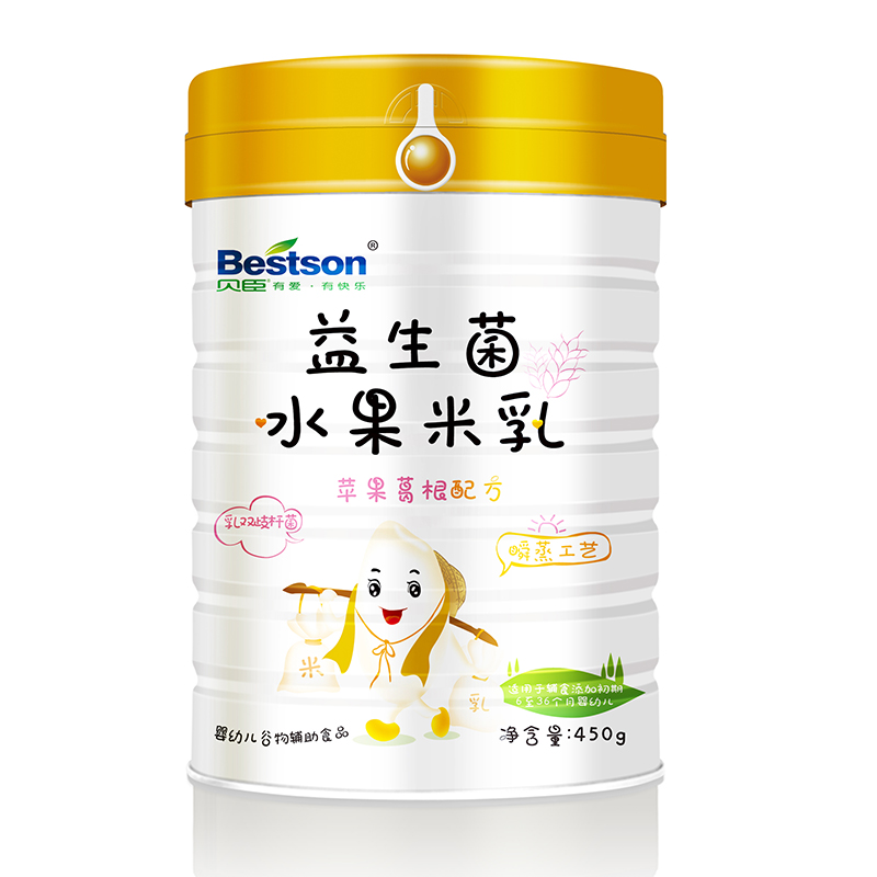 贝臣苹果葛根益生菌水果米乳