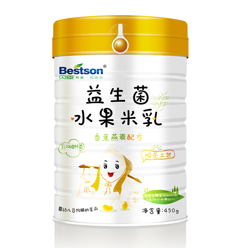 贝臣香蕉燕麦益生菌水果米乳