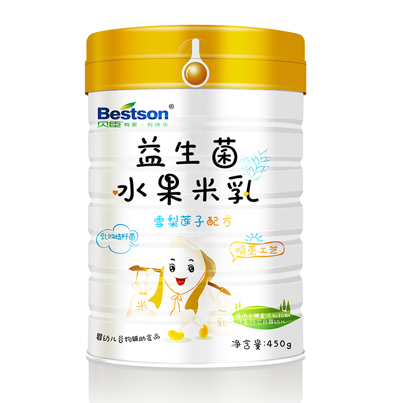 贝臣雪梨莲子益生菌水果米乳